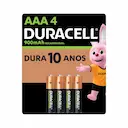 Pilha Alcalina Duracell Recarregável AAA com 4 unidades