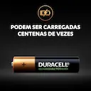 Pilha Alcalina Duracell Recarregável AAA com 4 unidades
