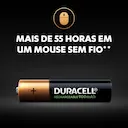 Pilha Alcalina Duracell Recarregável AAA com 4 unidades