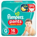 Fralda Pampers Pants Ajuste Total G - 16 Unidades