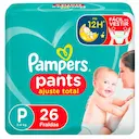 Fralda Pampers Pants Ajuste Total P - 26 Unidades