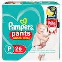 Fralda Pampers Pants Ajuste Total P - 26 Unidades