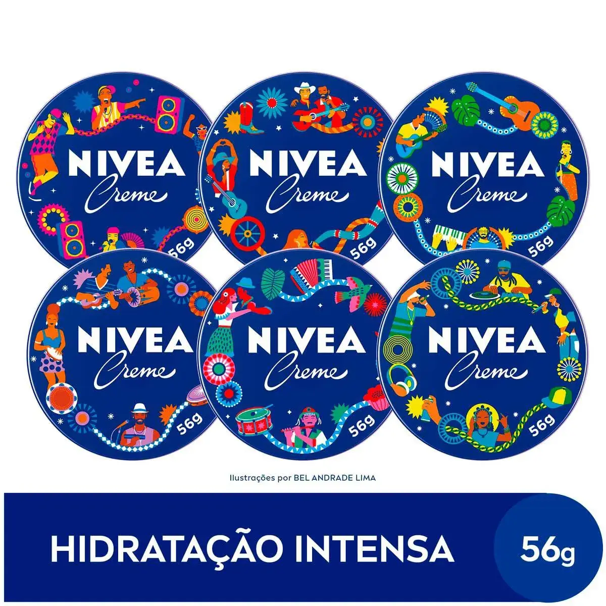 Creme Hidratante Nivea Arco-Íris Corpo e Rosto com 56g