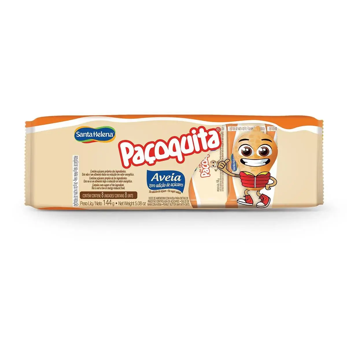 Paçoquita Zero Açúcar com Aveia 8 Unidades