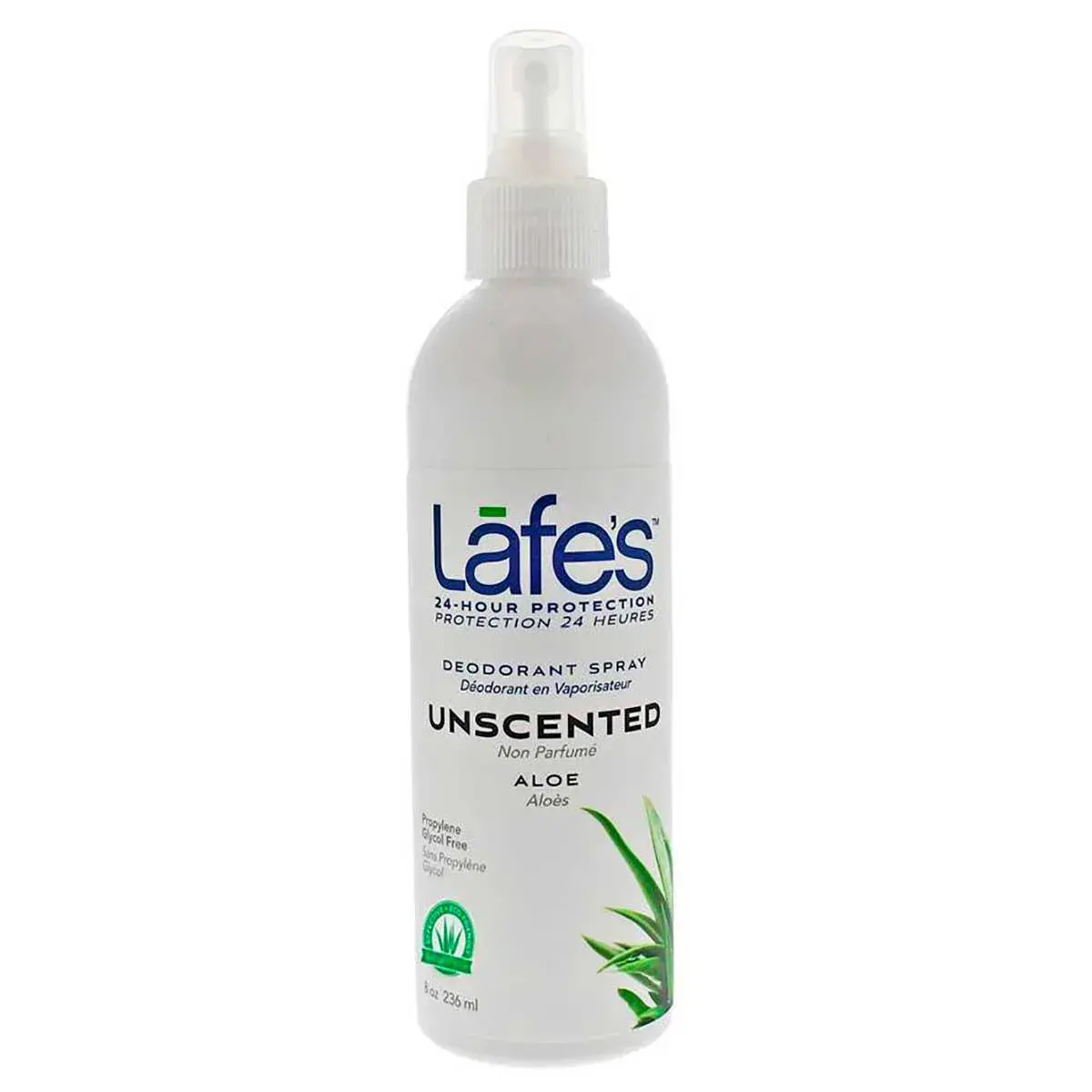 Desodorante Spray Lafe's Unscented com Aloe com 236ml