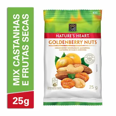 Snack Nature's Heart Goldenberry Nuts com 25g