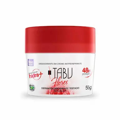 Desodorante Tabu Flores Antiperspirante em Creme com 55g