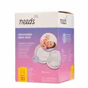 Absorventes para Seios Needs Toque Suave com 30 Unidades