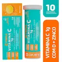 Suplemento Alimentar C-Triple Vitamina C + Vitamina D + Zinco com 10 Comprimidos Efervescentes