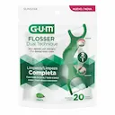 Fio Dental com Cabo G.U.M Flosser Dual Technique com 20 unidades