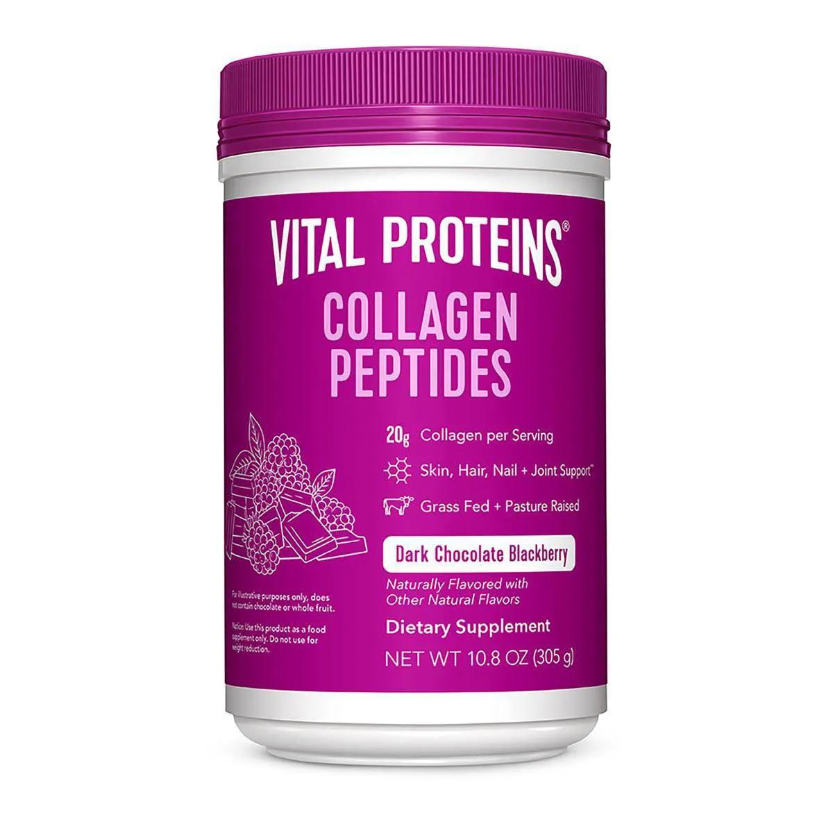 Vital Proteins Collagen Peptides Dark Chocolate e Backberry com 305g