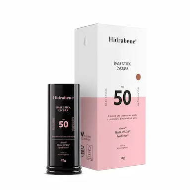 Base Facial Stick Hidrabene Escura FPS 50 com 12g