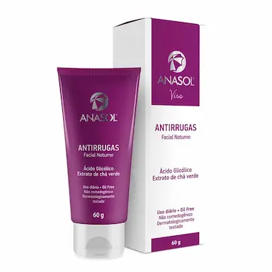 Creme Facial Noturno Anasol Viso Antirrugas 60g
