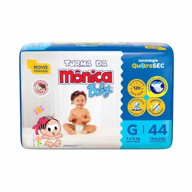 Fralda Turma da Mônica Baby G - 44 Unidades