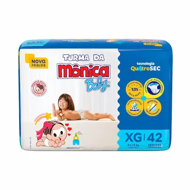 Fralda Turma da Mônica Baby XG - 42 Unidades