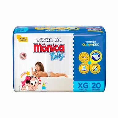 Fralda Turma da Mônica Baby XG - 20 Unidades