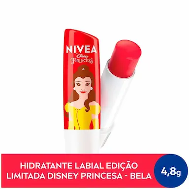 Hidratante Labial Nivea Morango Shine Disney Bela 4,8g