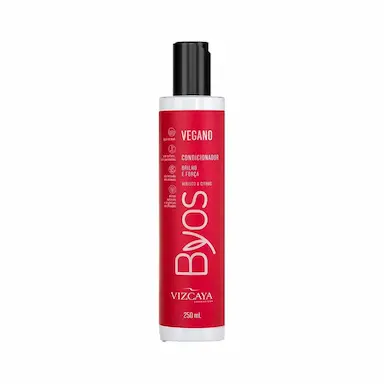Condicionador Vegano Vizcaya Byos Brilho e Força Hibisco e Citrus com 250ml