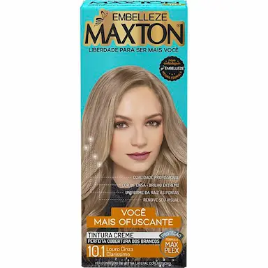 Tintura Creme Maxton 10.1 Louro Cinza Claríssimo com 1 Unidade