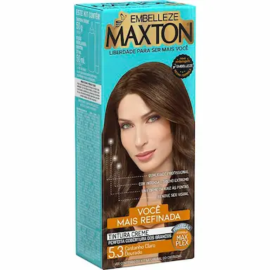 Tintura Creme Maxton 5.3 Castanho Claro Dourado com 1 Unidade
