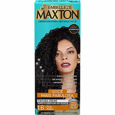 Tintura Creme Maxton 1.6 Preto Malbec com 1 Unidade