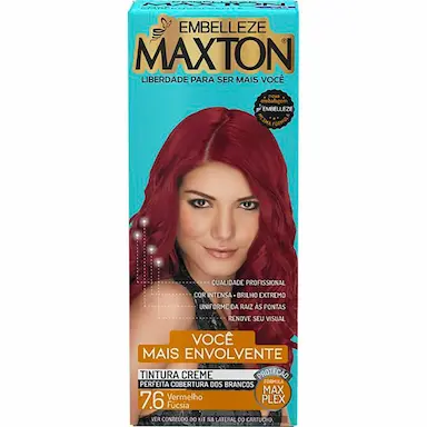 Tintura Creme Maxton 7.6 Vermelho Fúcsia com 1 Unidade