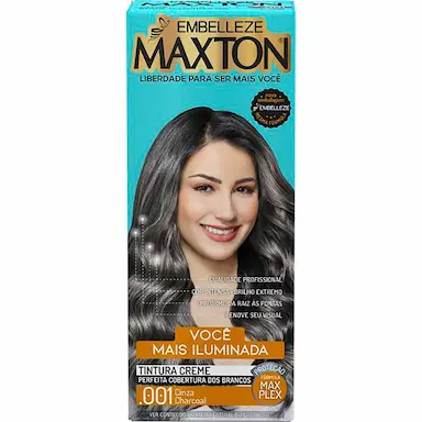 Tintura Creme Maxton .001 Cinza Charcoal com 1 Unidade