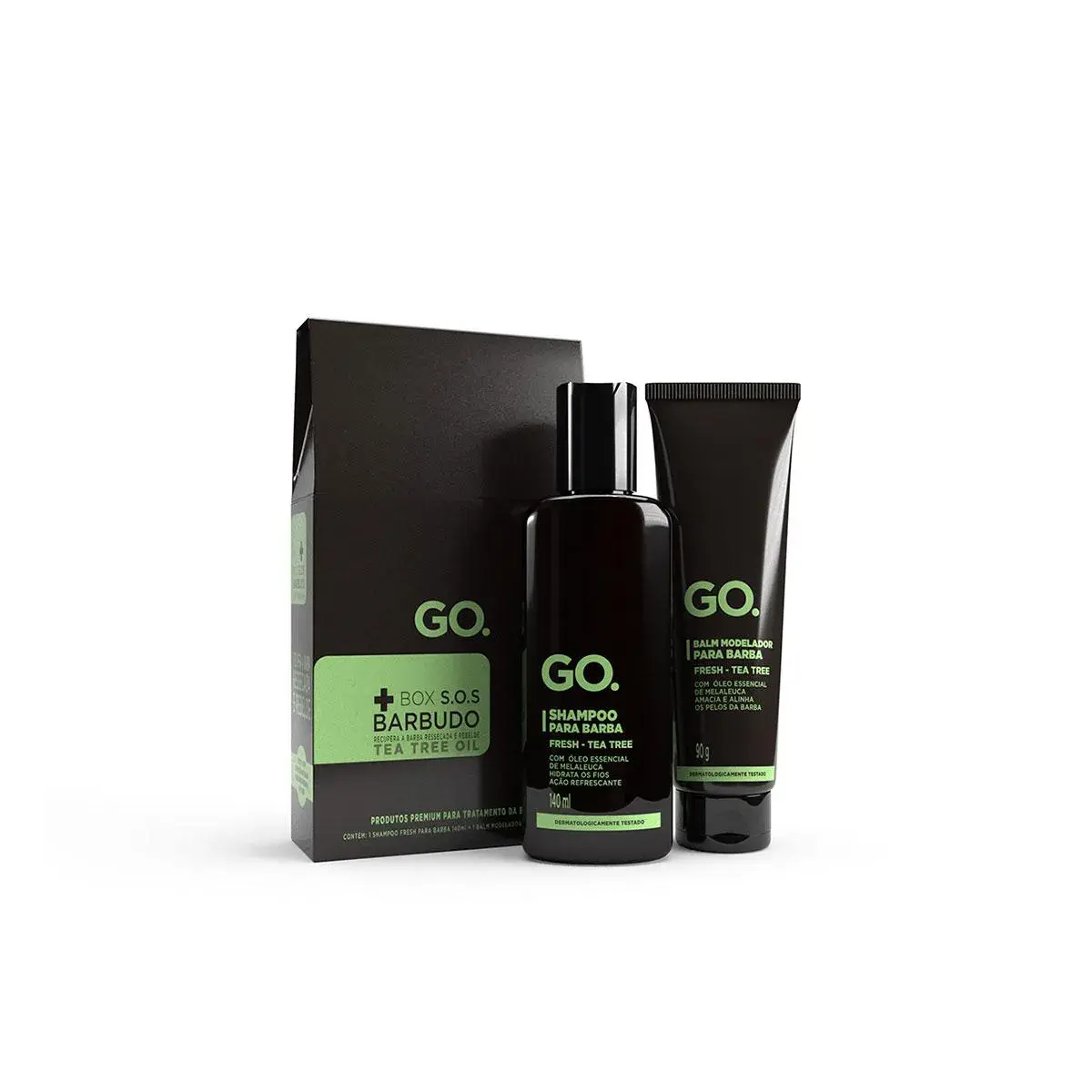 Kit Barba Go Man SOS Barbudos Shampoo 140ml + Balm Modelador 90g