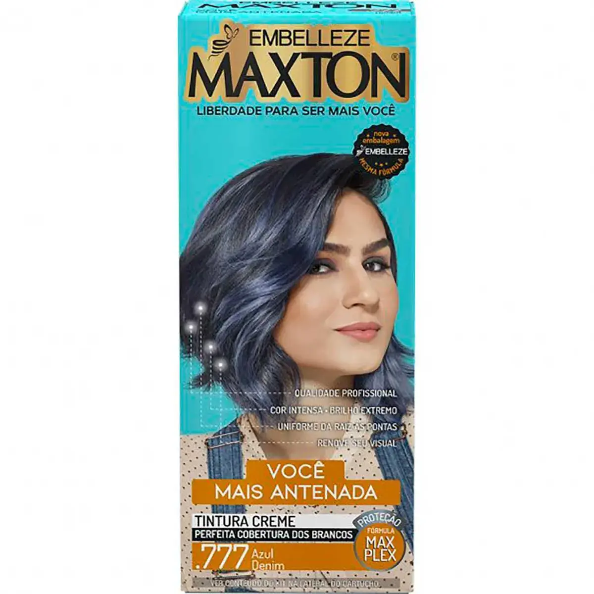 Tintura Creme Maxton .777 Azul Denim com 1 Unidade