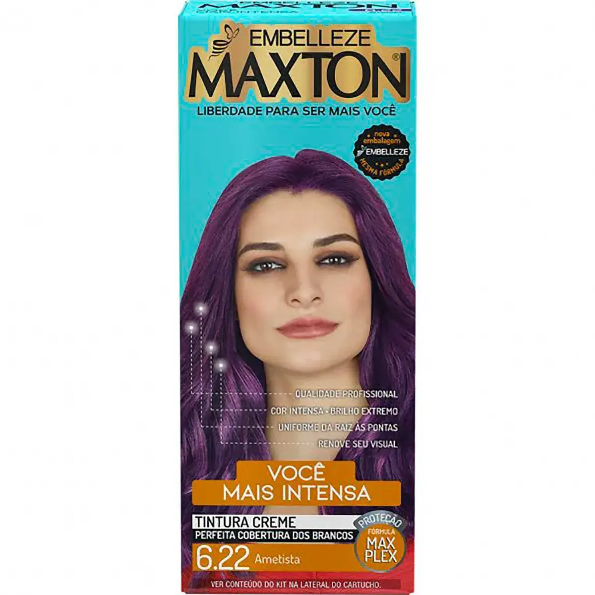 Tintura Creme Maxton 6.22 Ametista com 1 Unidade