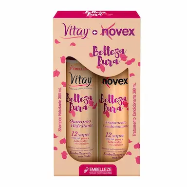 Kit Shampoo + Condicionador Vitay Novex Belleza Pura com 300ml cada