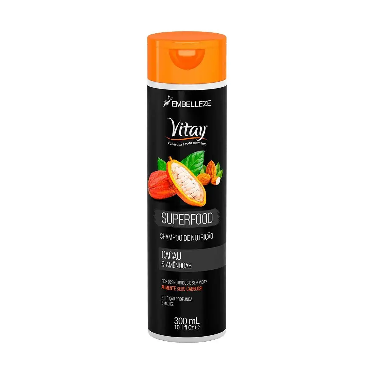 Shampoo Vitay Superfood Cacau & Amêndoas com 300ml