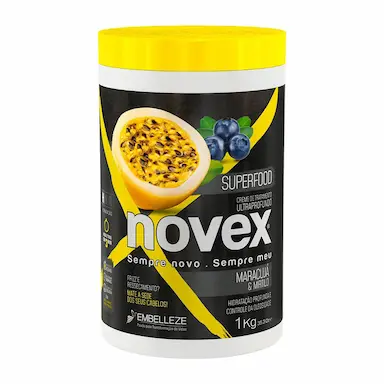 Creme de Tratamento Novex Vegano Superfood Maracujá & Mirtilo com 1kg