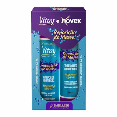 Kit Shampoo + Condicionador Vitay Novex Reposição de Massa com 300ml cada