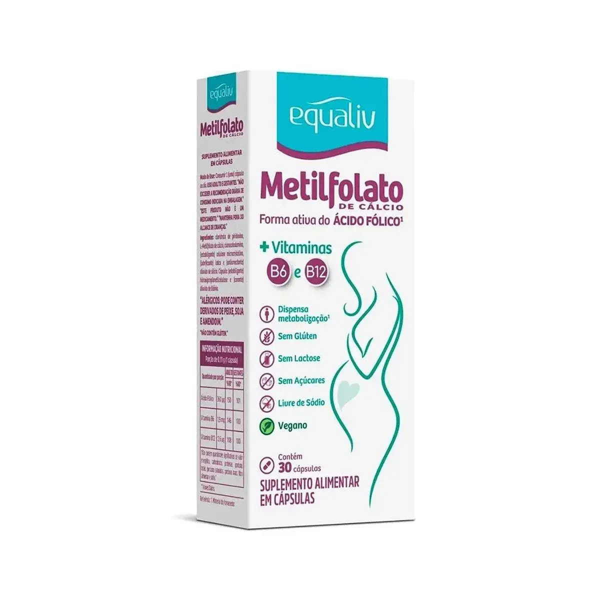 Metilfolato de Cálcio Equaliv com 30 cápsulas