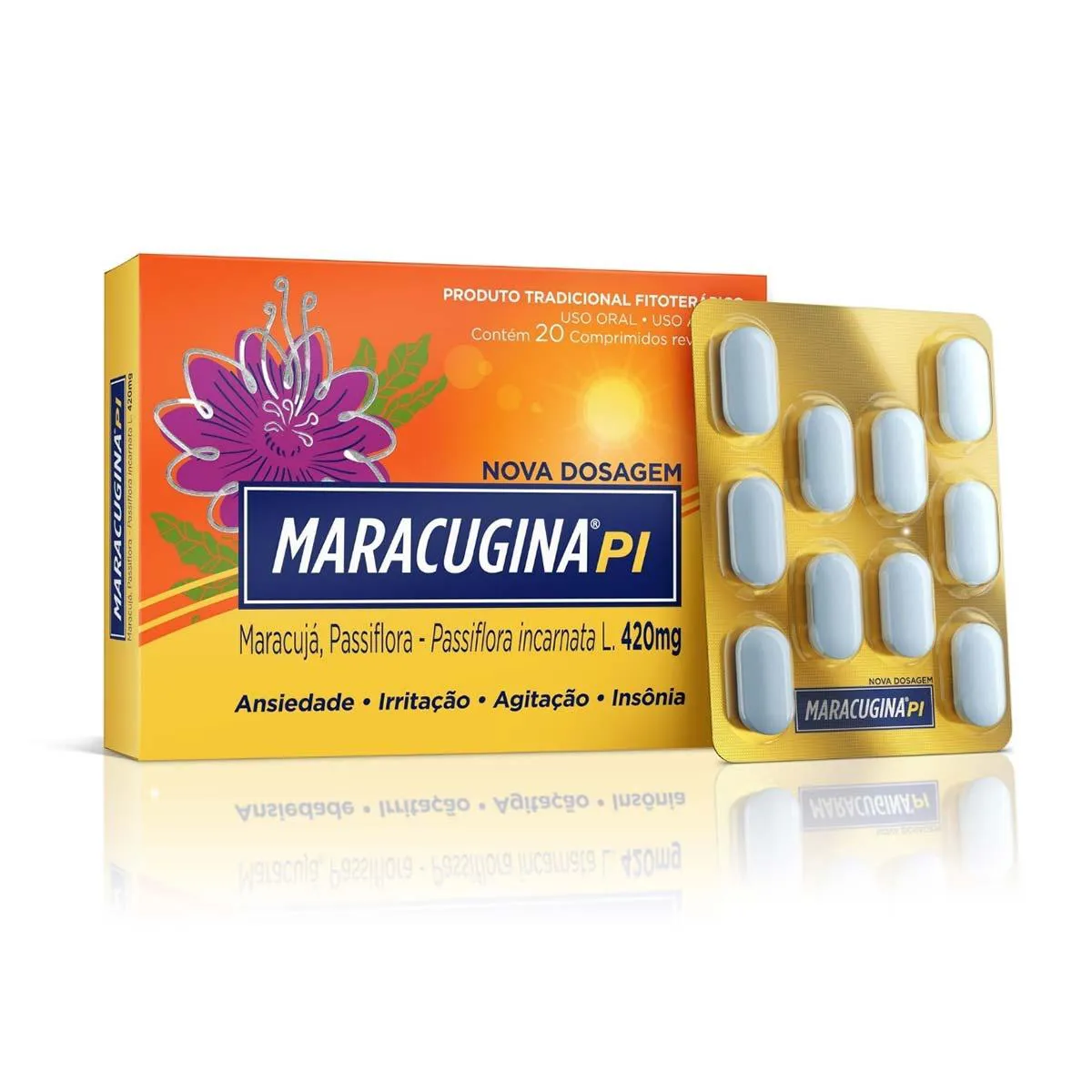 Maracugina 420mg com 20 Comprimidos Revestidos