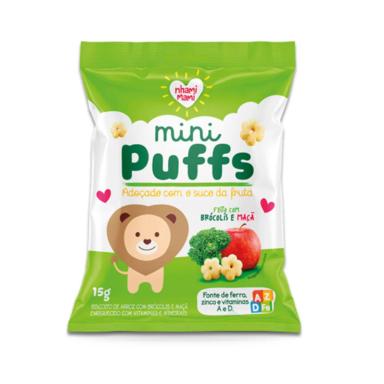 Biscoito de Arroz Mini Puffs Brócolis e Maçã com 15g