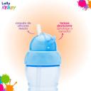 Copo Lolly Clean com Canudo Azul de 300ml