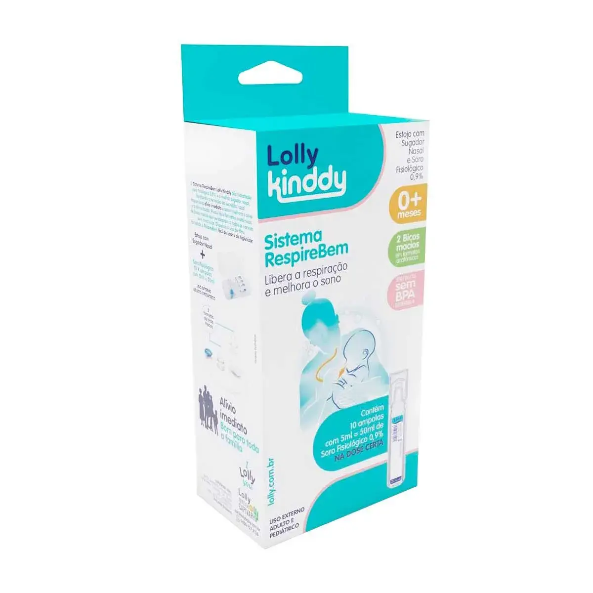 Aspirador Nasal Lolly RespireBem Sistema com Soro com 1 Unidade