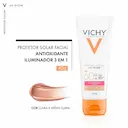 Protetor Solar Facial Vichy Capital Soleil UV-Glow Cor Clara a Média Clara FPS 60 com 40g