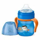 Caneca de Aprendizado Lillo Antivazamento Azul com Alça 150ml