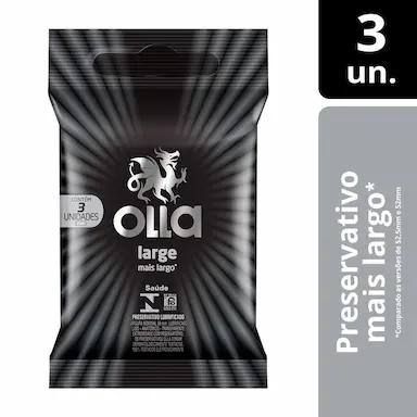 Camisinha Olla Large com 3 Unidades
