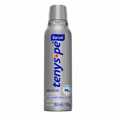 Desodorante Para os Pés Tenys Pé Baruel Sem Perfume Jato Seco com 92g