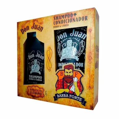 Kit Barba Forte Don Juan Shampoo com 250ml + Condicionador com 170ml