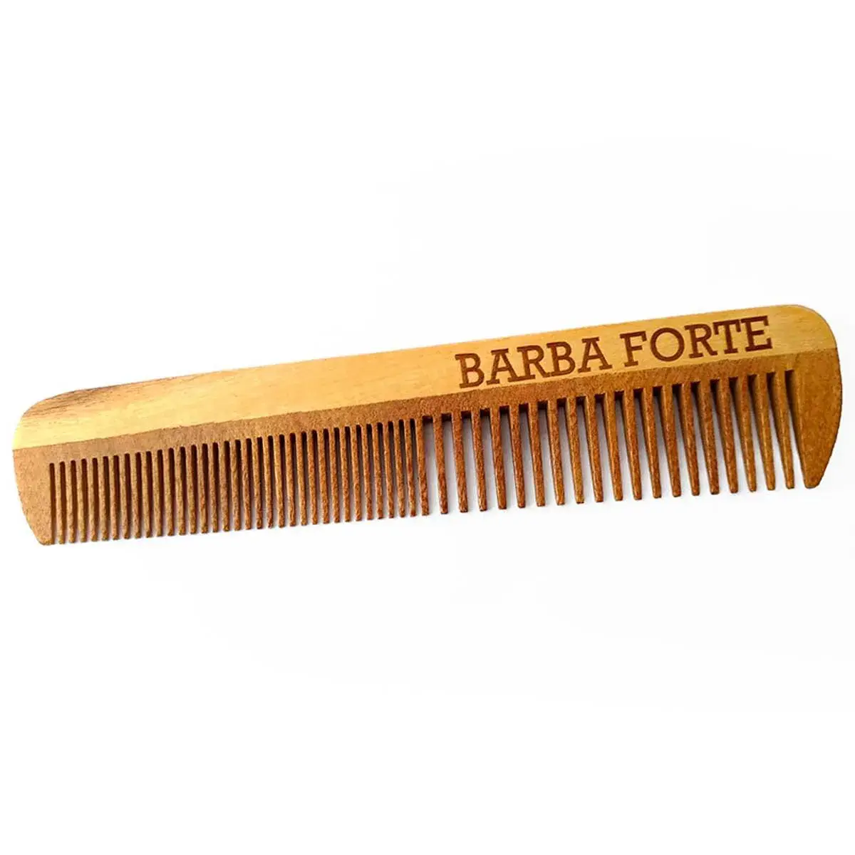 Pente em Madeira Barba Forte PT004 14cm com 1 unidade