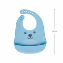 Babador de Silicone com Pega Migalhas Gumy Buba Baby Azul com 1 unidade