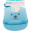 Babador de Silicone com Pega Migalhas Gumy Buba Baby Azul com 1 unidade