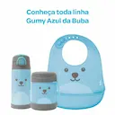 Babador de Silicone com Pega Migalhas Gumy Buba Baby Azul com 1 unidade