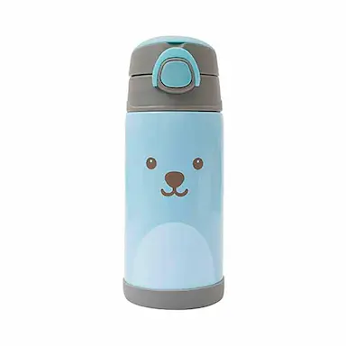 Garrafa Térmica com Canudo Buba Baby Gumy Azul com 400ml