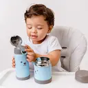 Garrafa Térmica com Canudo Buba Baby Gumy Azul com 400ml
